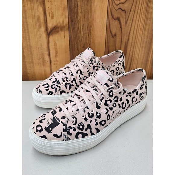 Betty and Veronica Keds Pink and Black Leopard Print Limited Edition Sneakers - Picture 2 of 10
